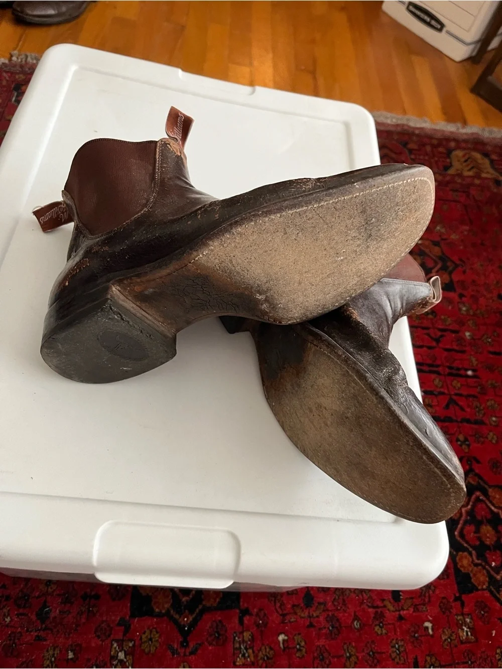 R.M. Williams Dark Brown Leather Chelsea Boots